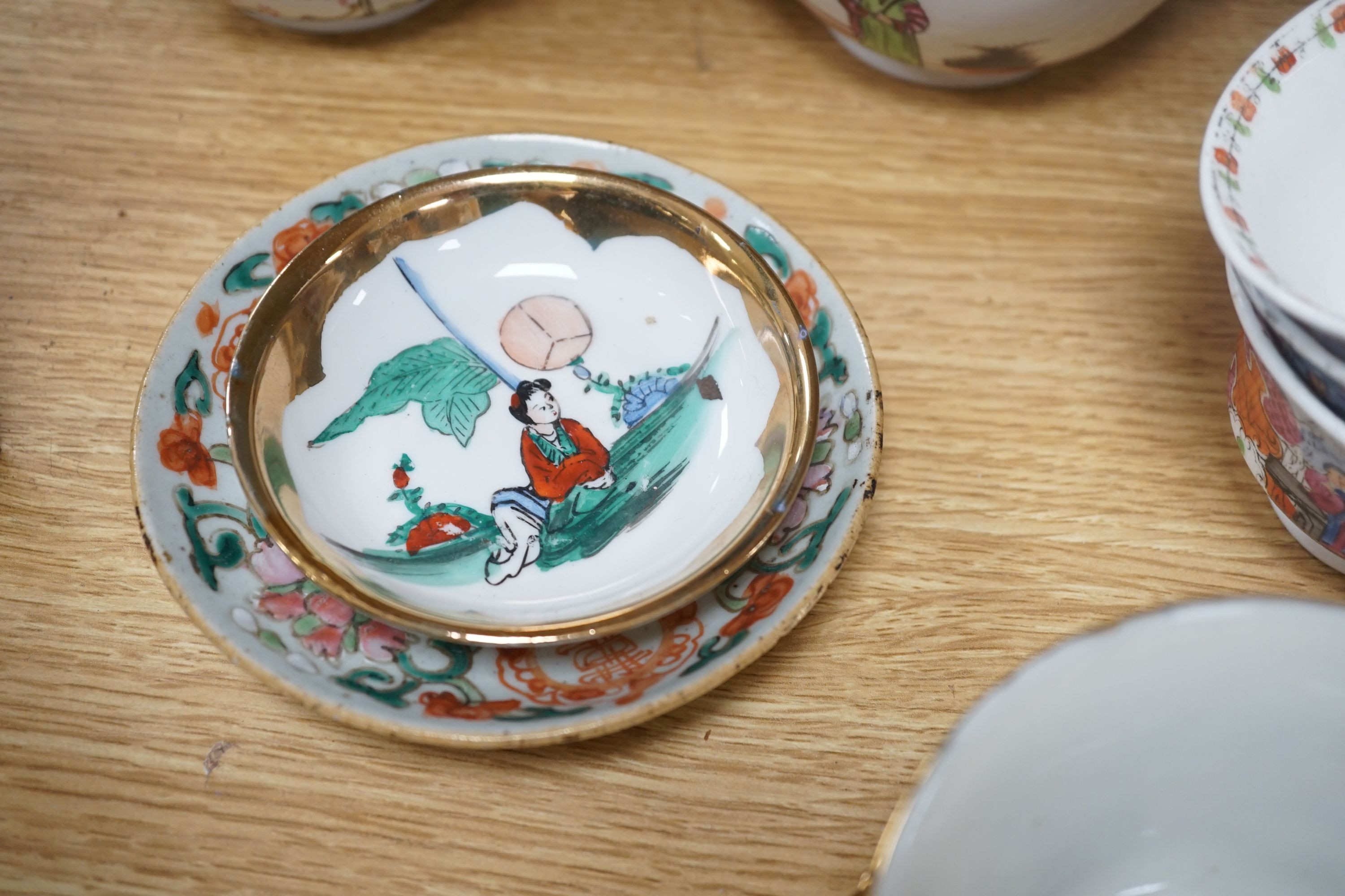 A mixed group pf Chinese, Japanese and English ceramics